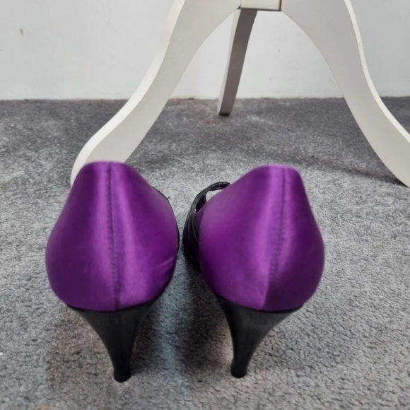 Monsoon uk 4 party shoes stilettos purple heel 2.5" - Picture 5 of 6